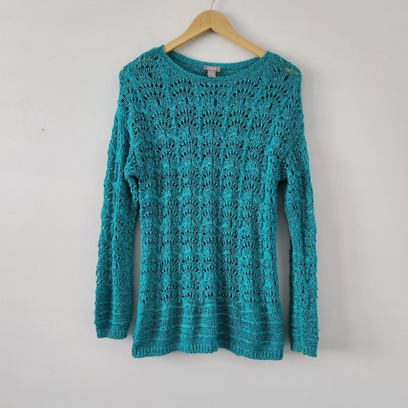 Chico's Loose knit tunic sweater - Picture 1 of 9